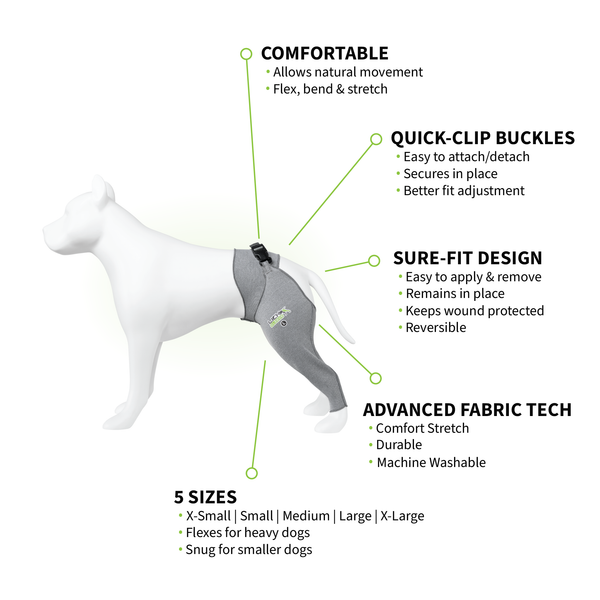 Lick Sleeve: Dog Front & Hind Legs Protection